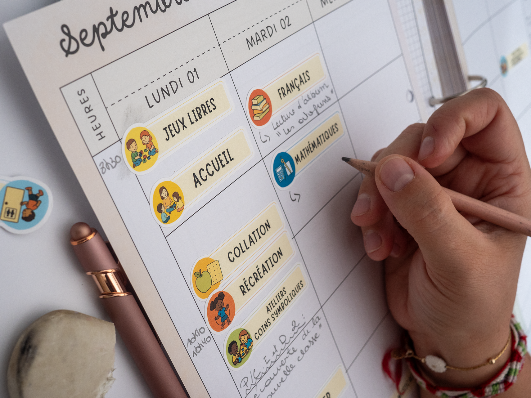 Stickers JDC en utilisation